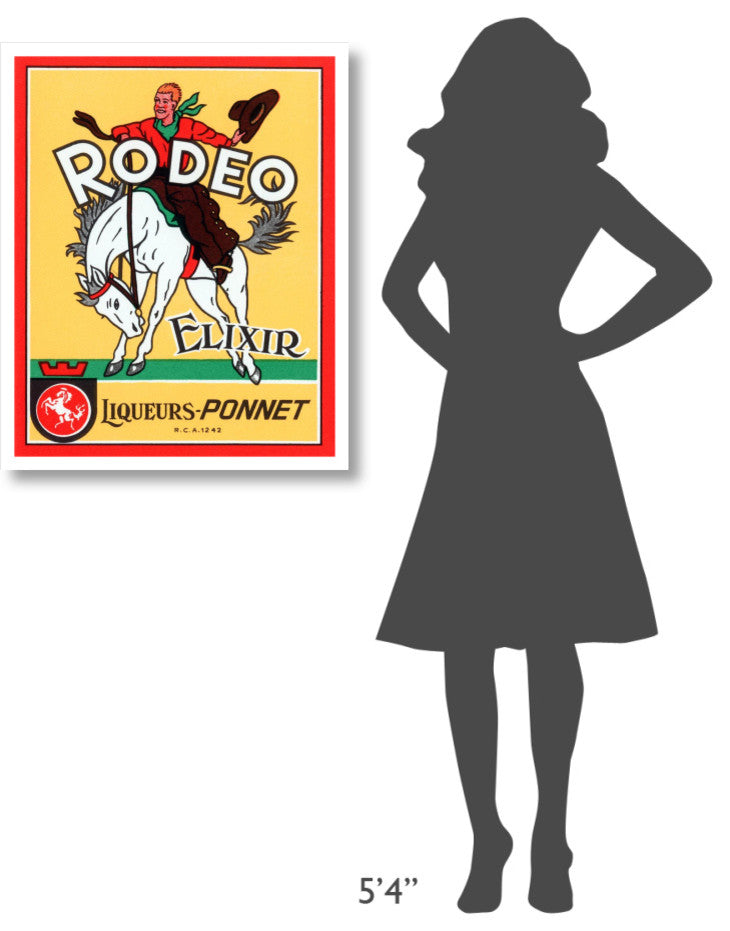 "Rodeo Elixir" Digital Paper Print by Vintage Booze Labels, 26"x32"