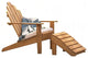 Teak Adirondack Chair With Footrest
