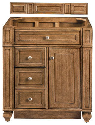 Bristol 30" Vanity, Saddle Brown, Arctic Fall Solid Surface Top