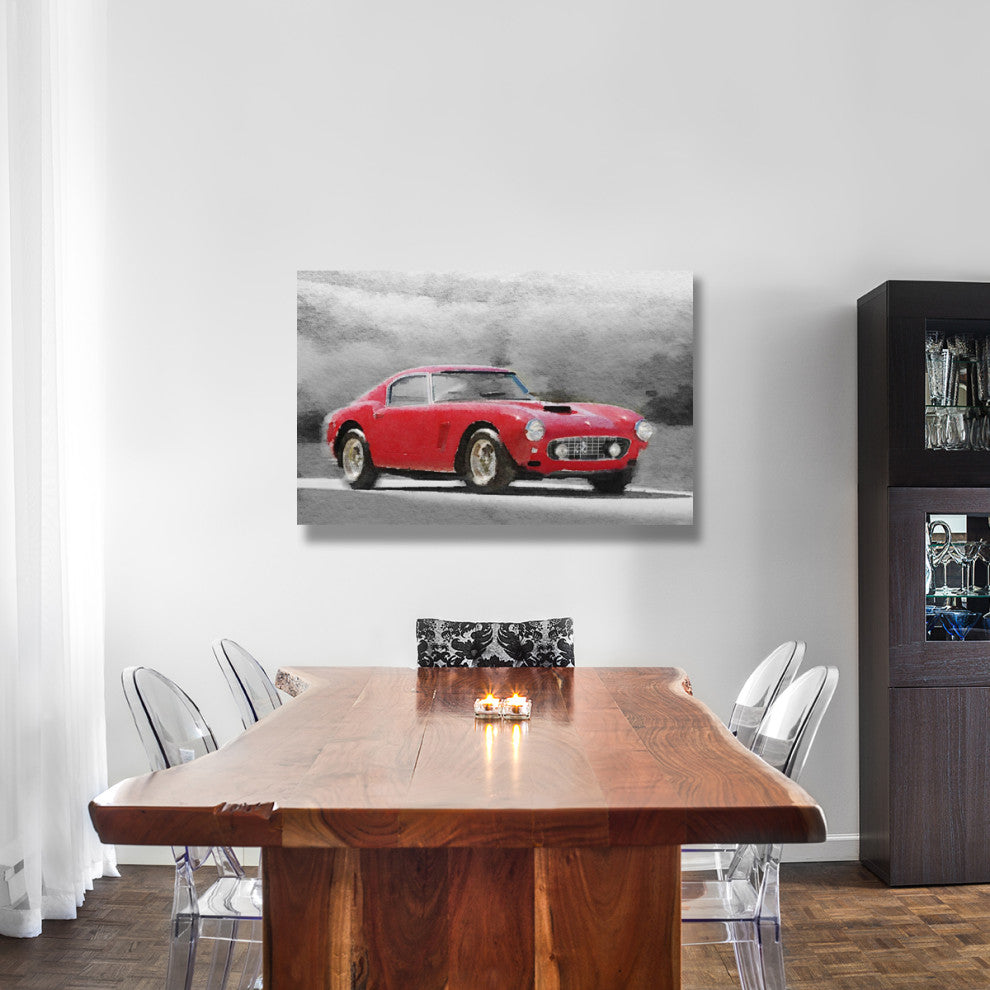 "1960 Ferrari 250 GT SWB Watercolor" Fine Art Print