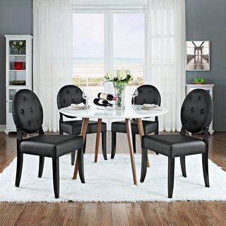 Modern Contemporary Kitchen Dining Side Chair Set of 4 Black