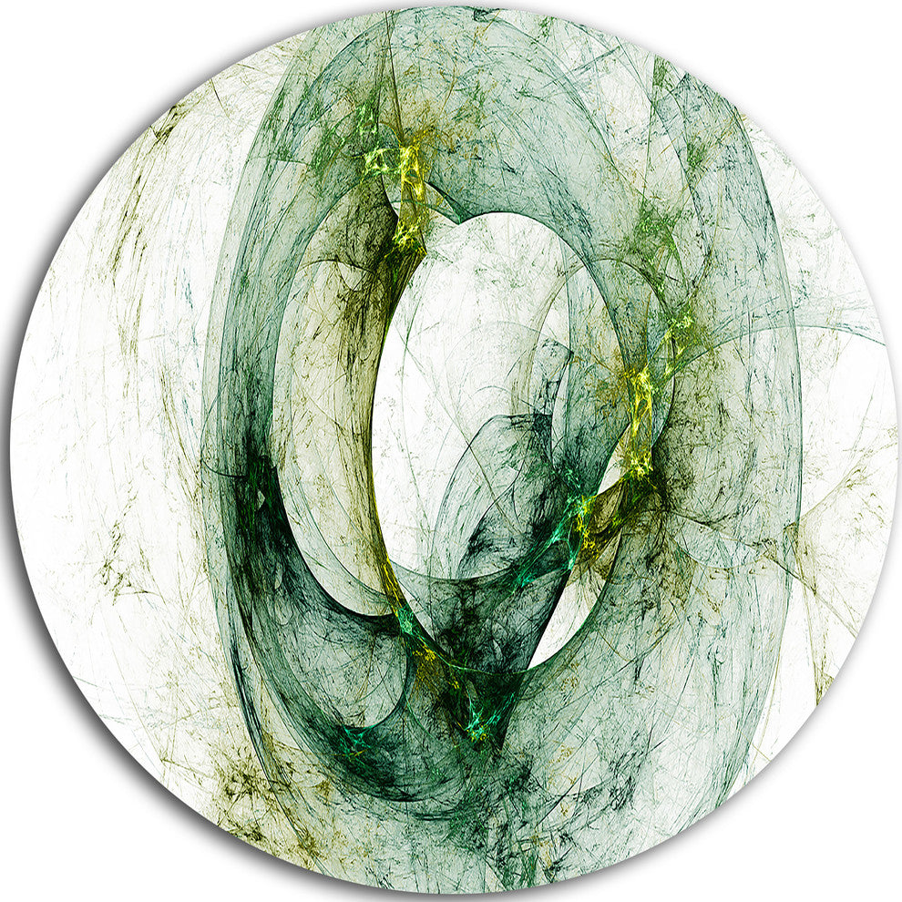 Far Spherical Galaxy Brown, Abstract Digital Art Round Wall Art, 36"