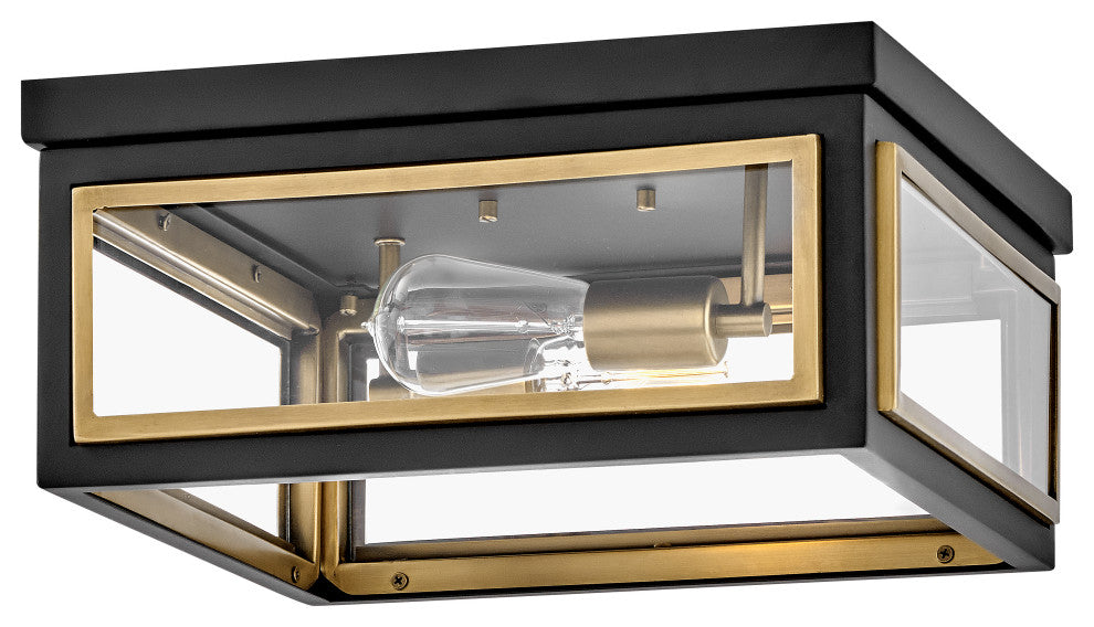 Hinkley Shaw Medium Flush Mount, Black