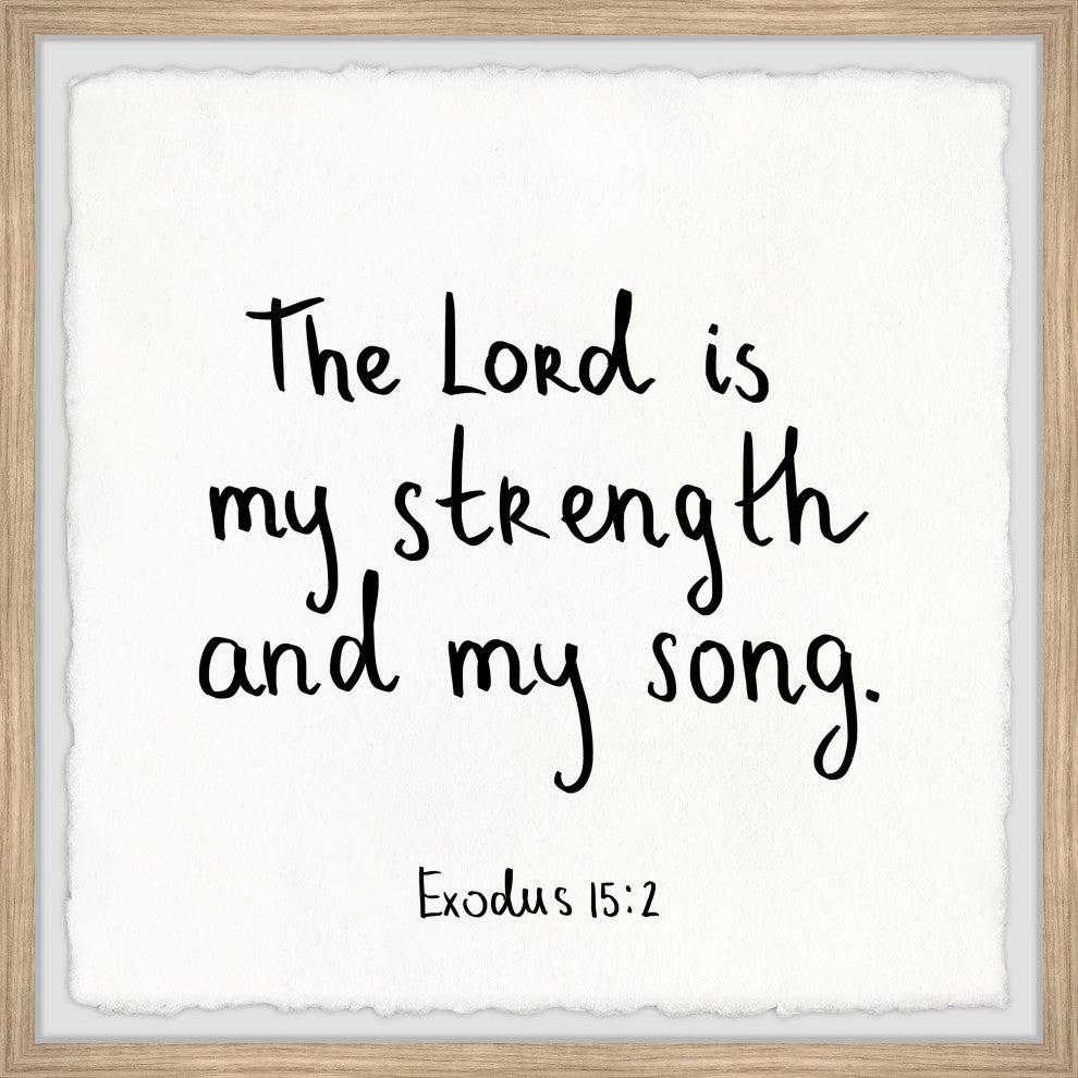 "The Lord Is My Strength" Framed Painting Print, 32x32