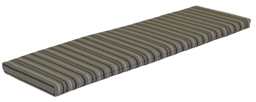 Bench Cushion, Gray Stripe, 4 Foot