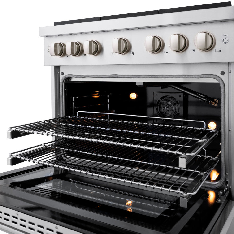 ZLINE 36 In. Freestanding Gas Range, Stainless Steel, SGR36