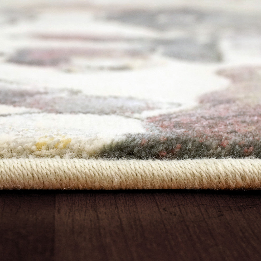 Eclipse Cream And Multicolor Area Rug, 5.3'x7.7'