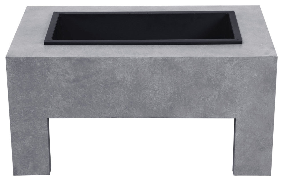 Astella Monolith Fire Basin, Gray Cement
