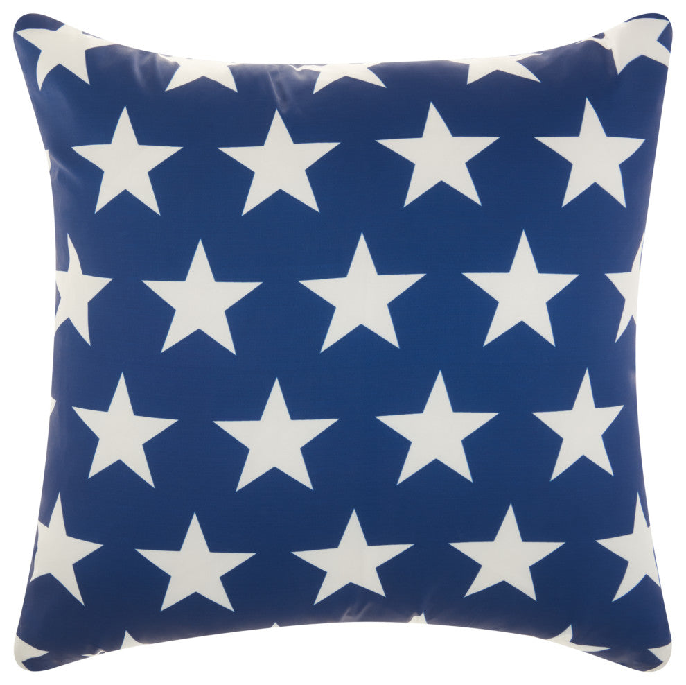 Mina Victory AS215 Throw Pillow, Navy/White, 20" x 20"