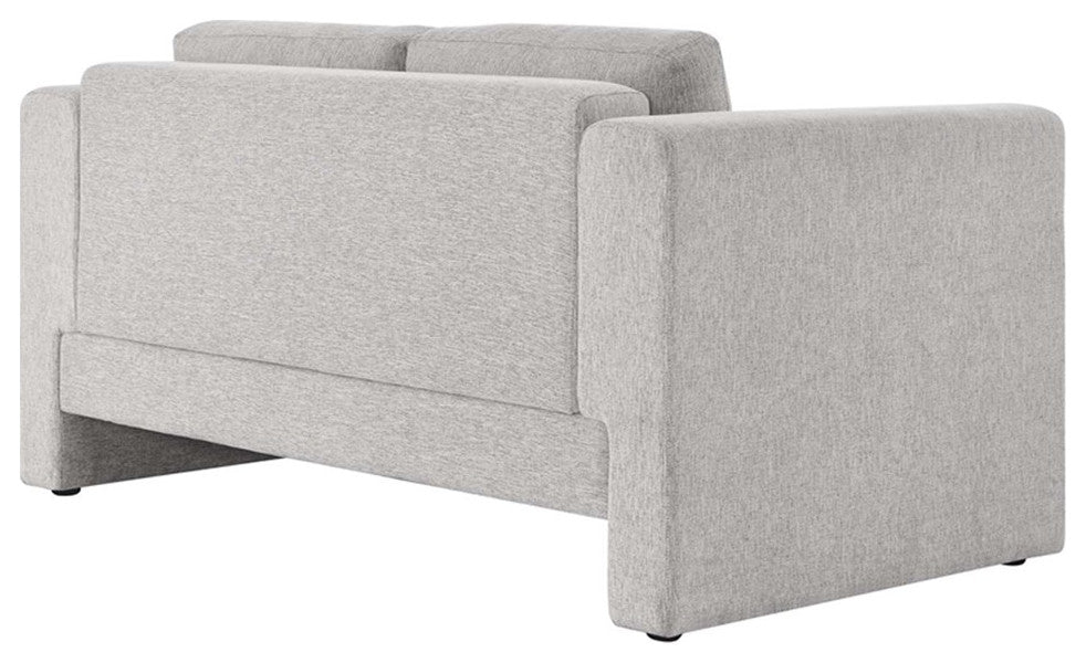 Modway Visible Upholstered Modern Polyester Fabric Loveseat in Light Gray