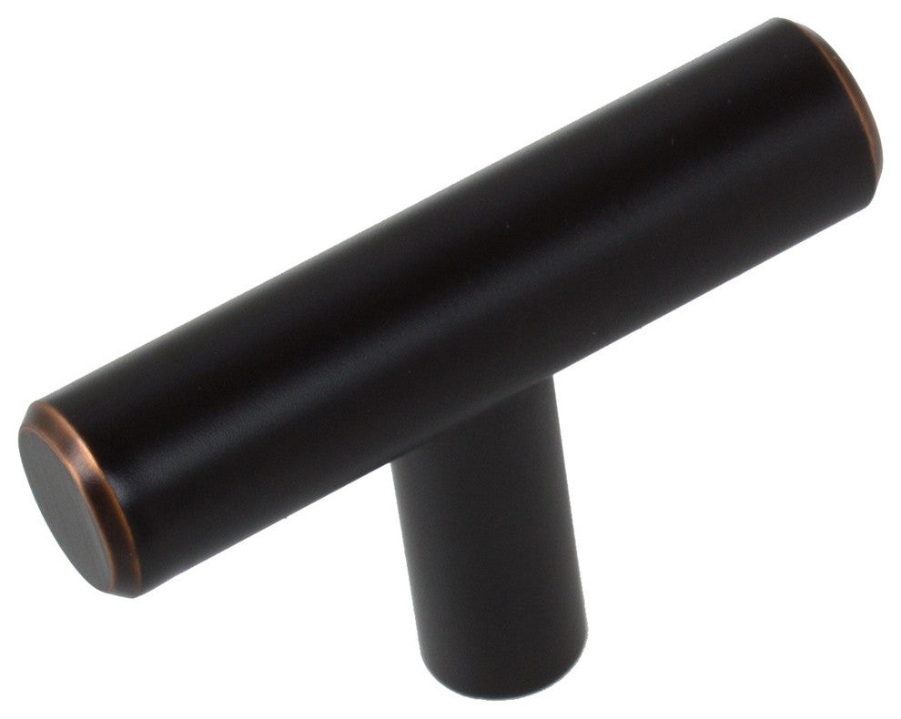2" Solid Steel Bar Pull Knob, Set of 3, Oil Rubbed Bronze