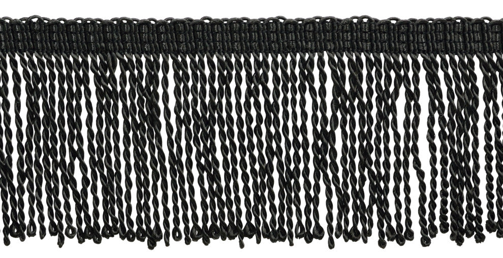 Thin Bullion Fringe Trim, Style# BFT3, Color# K9 - Pure Black [5 Yards]