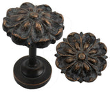 Petals Medallion Drapery Holdback, Pompeii Bronze