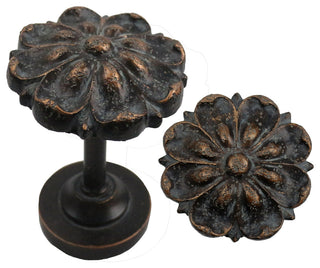Petals Medallion Drapery Holdback, Pompeii Bronze