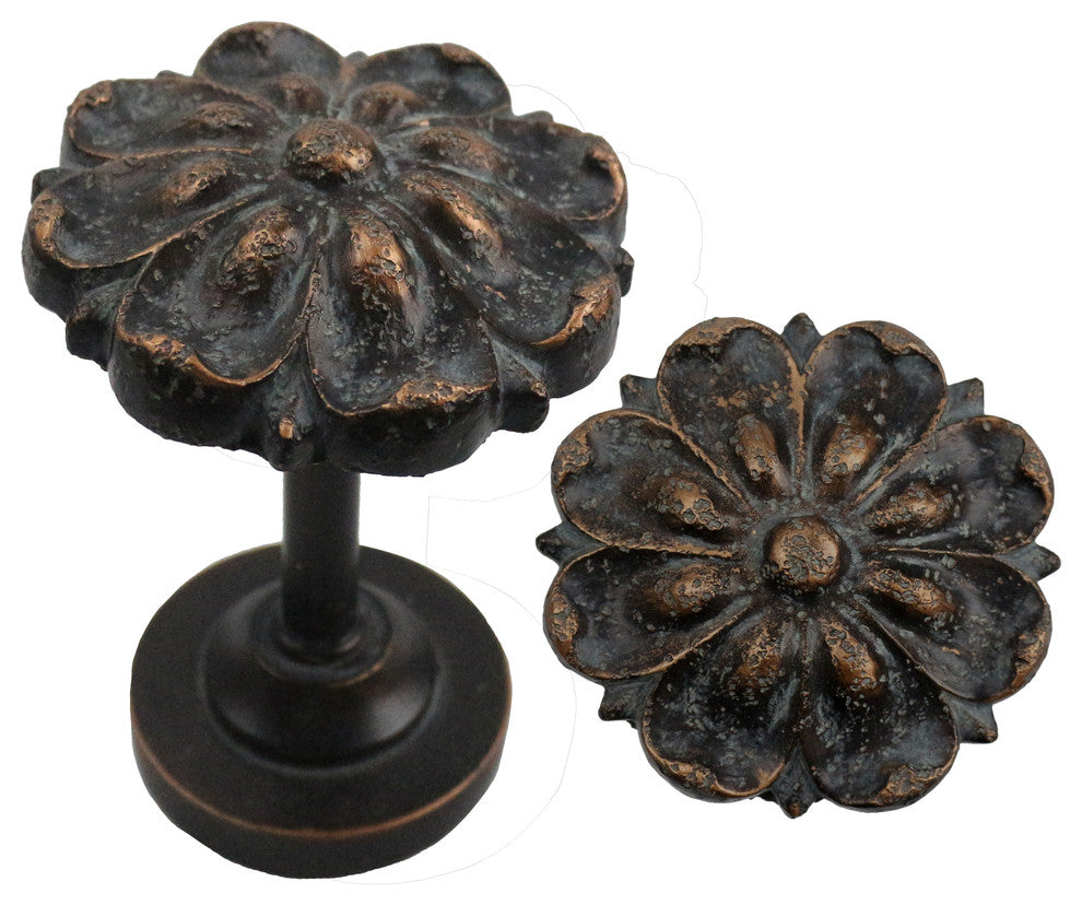 Petals Medallion Drapery Holdback, Pompeii Bronze