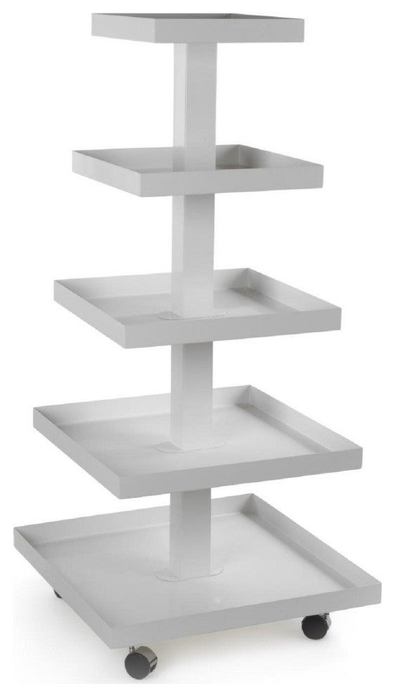 White 6 Tier Square Metal Organizer