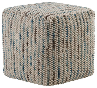 Zoey Woven Cube Pouf