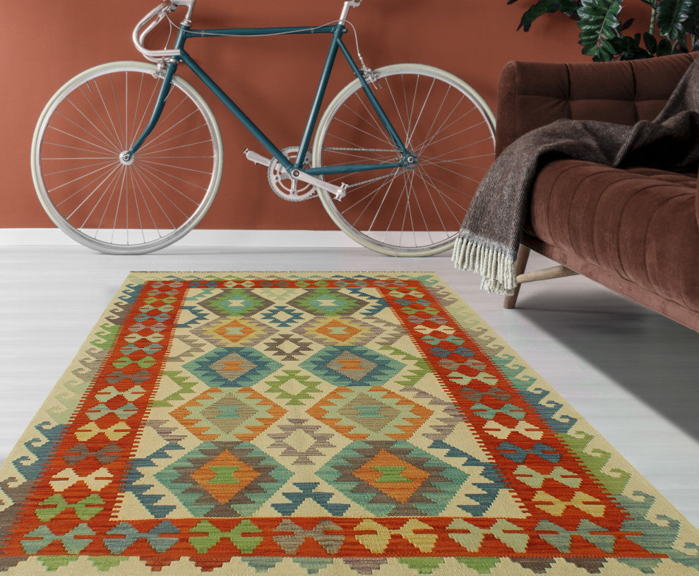 Sangat Kilim Mefkure Ivory Rug