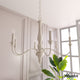 Teren Distressed White 6 Light Chandelier Ceiling Light Fixture