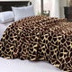 Giraffe Faux Fur and Sherpa Blanket, Queen