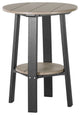 Poly Deluxe 28" End Table, Weatherwood & Black