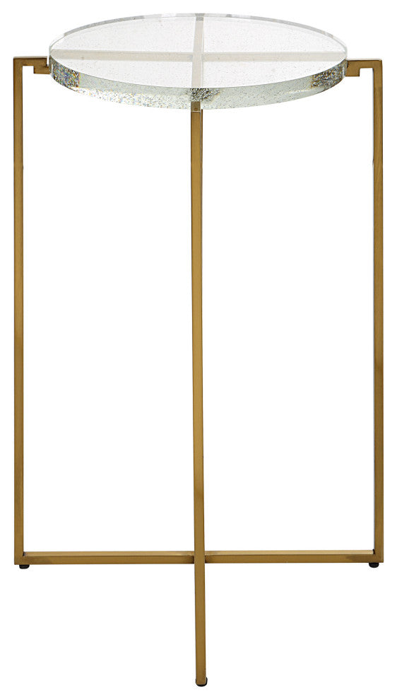 Uttermost Star-crossed Glass Accent Table