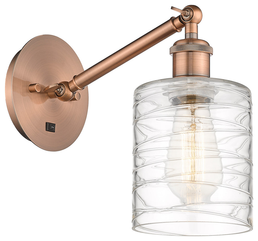 Innovations 317-1W-AC-G1113-LED 1-Light Sconce, Antique Copper