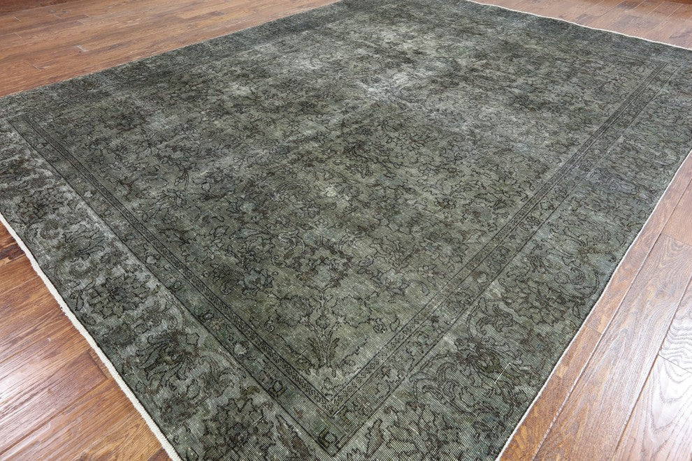 9'x12' Hand Knotted Overdyed Rug, W1929