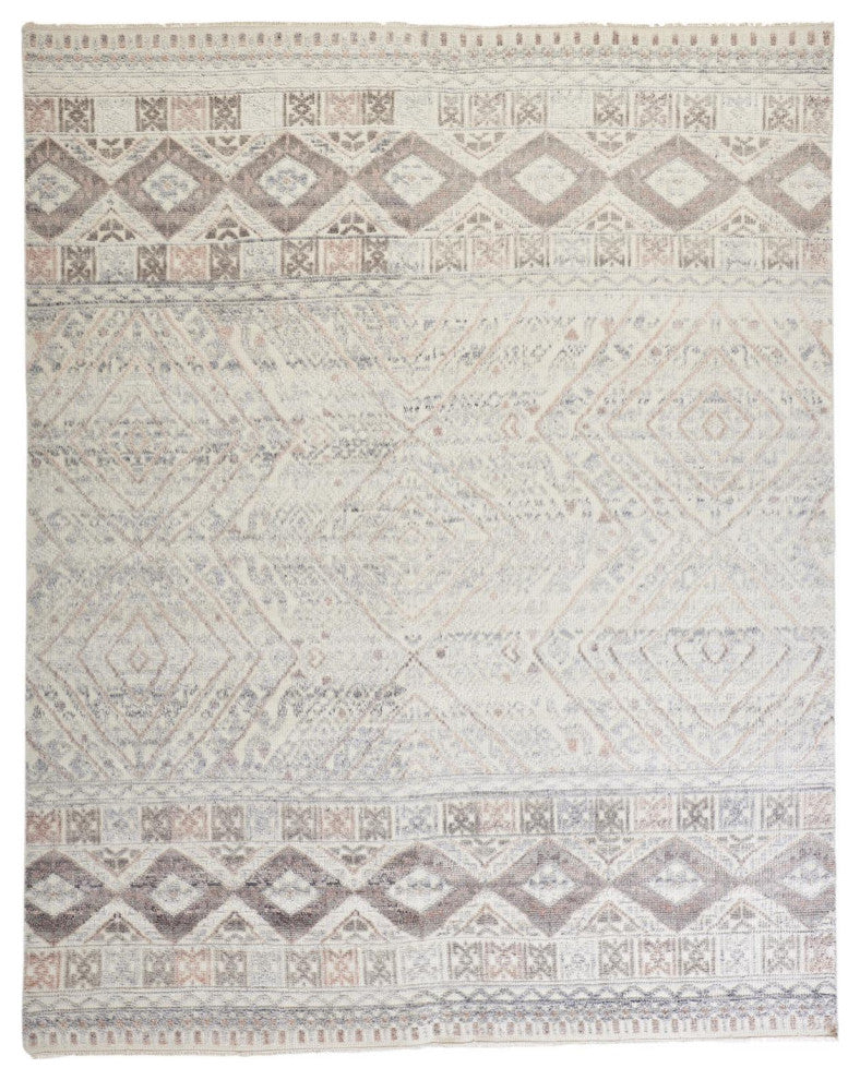 Weave & Wander Eckhart Rug, Blush/Ivory, 2'x3'