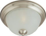 Maxim 5832 Essentials 15"W 3 Light Ceiling Light - Satin Nickel / Frosted Glass