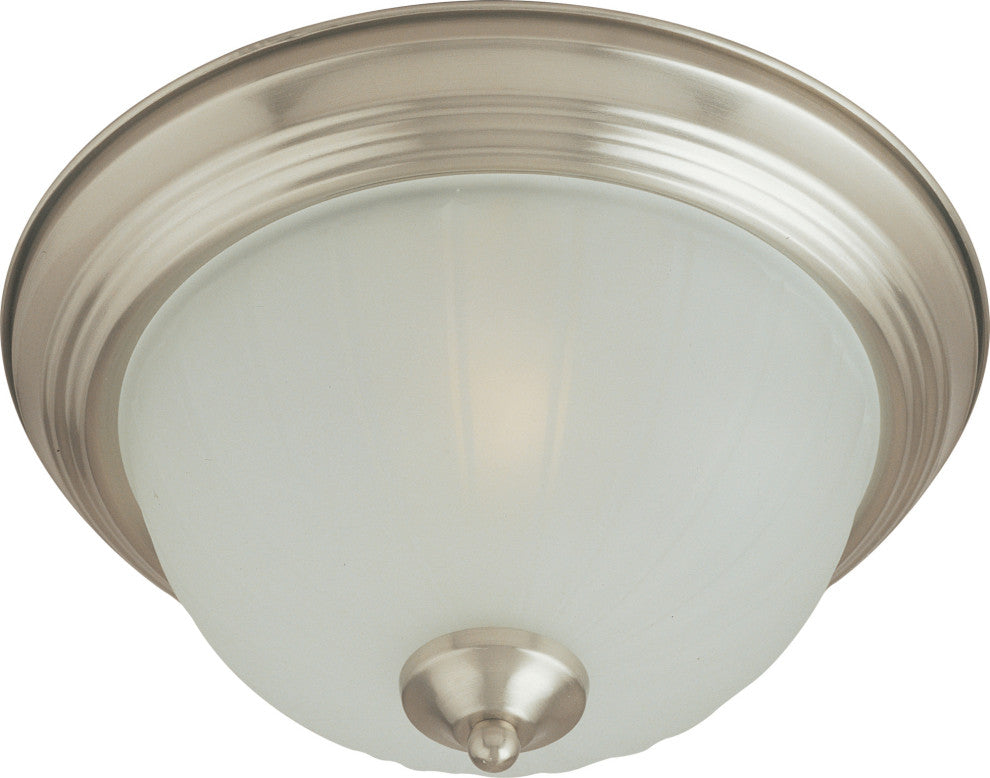 Maxim 5832 Essentials 15"W 3 Light Ceiling Light - Satin Nickel / Frosted Glass