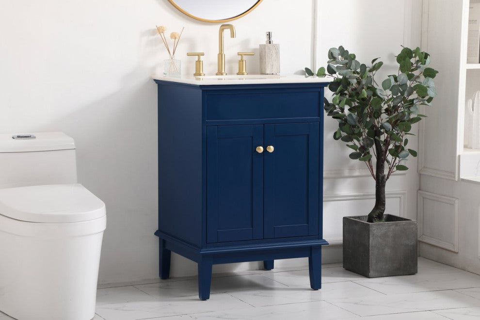 Elegant VF30124BL 24"Single Bathroom Vanity, Blue