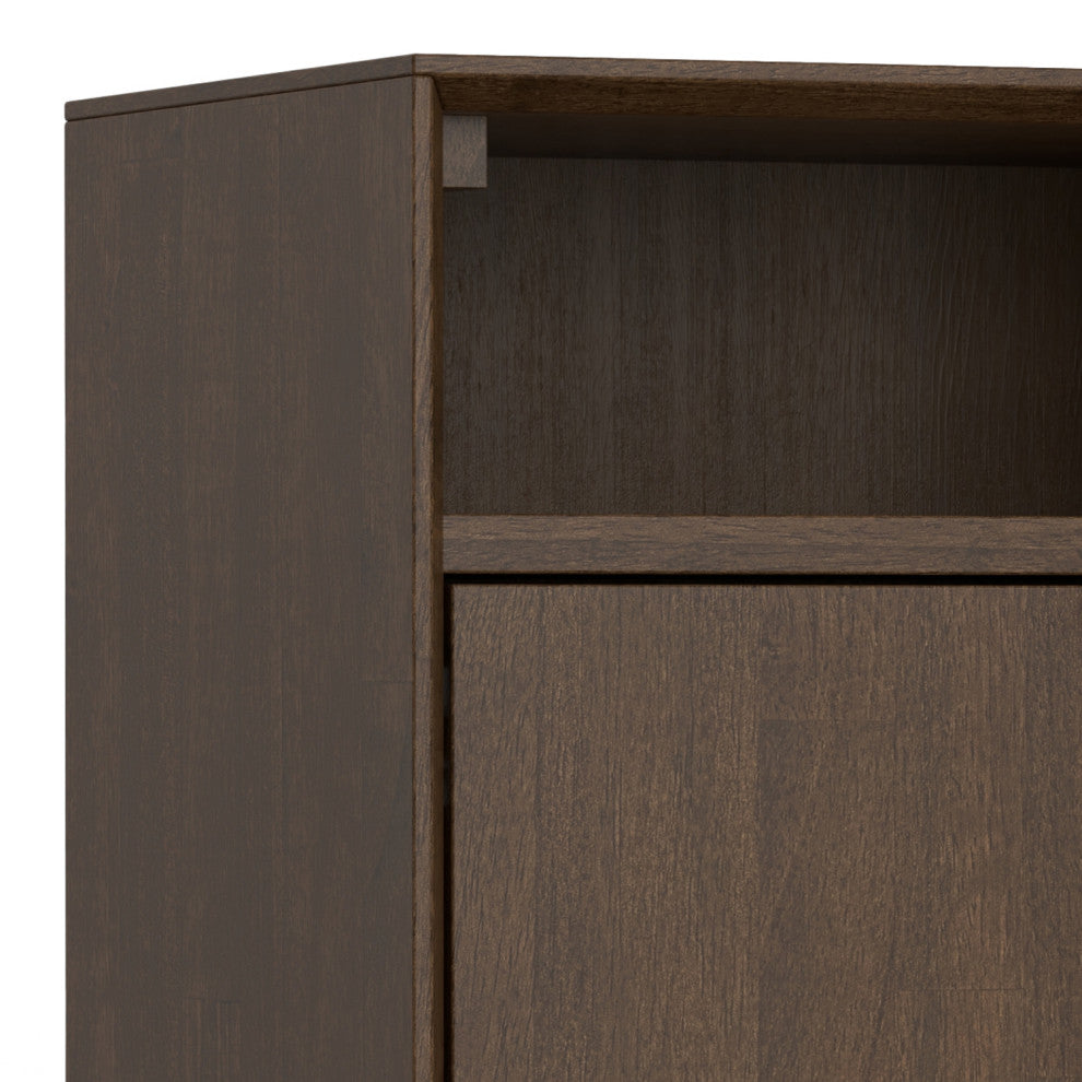 Banting Solid Hardwood Entryway Storage Cabinet, Walnut Brown