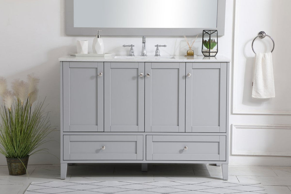 22" Traditional Grey-Light Bathroom Vanity