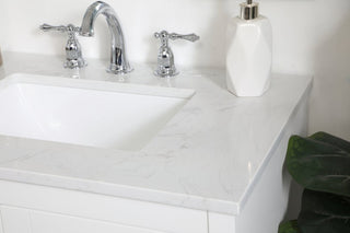 30" Single Bathroom Vanity, White