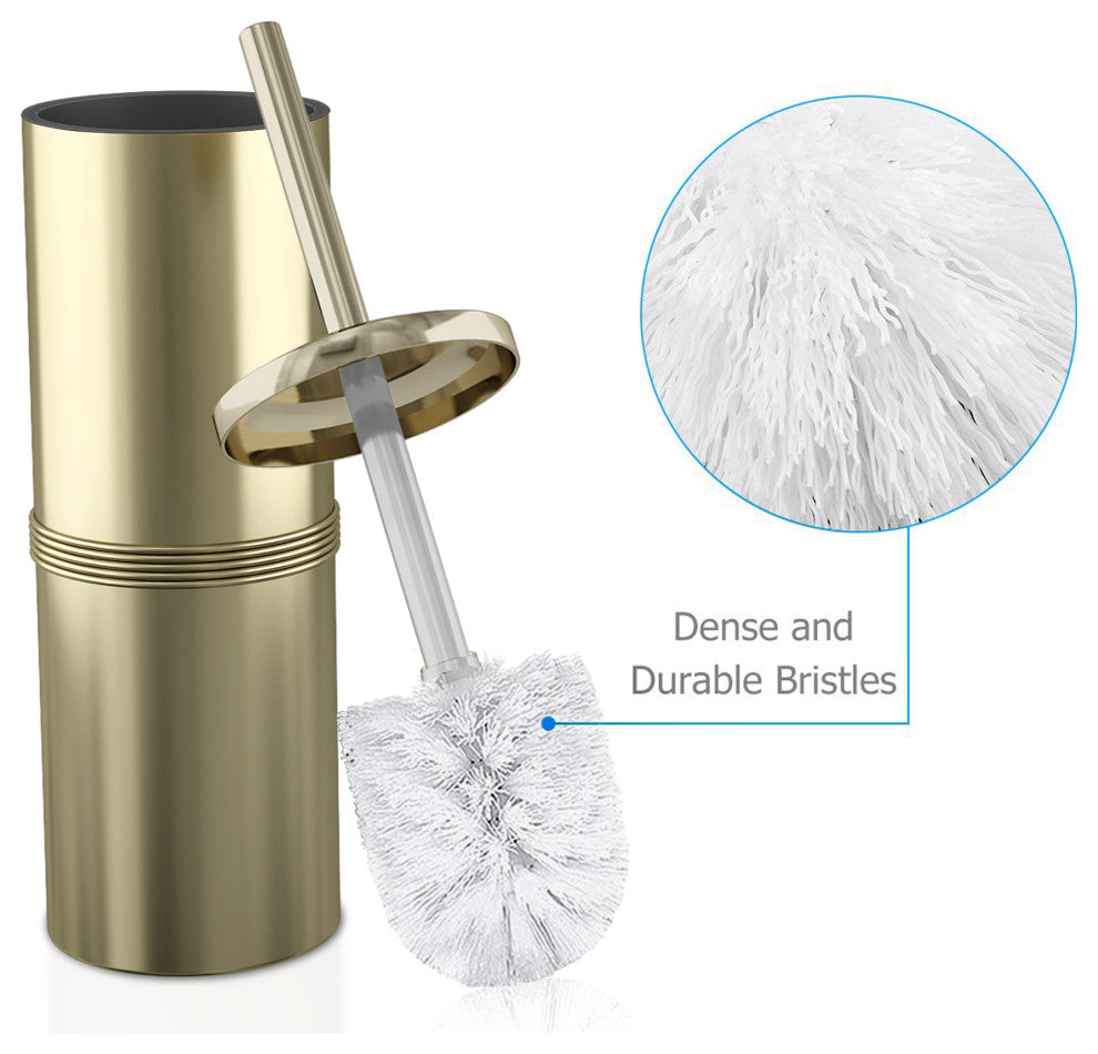 nu steel Round Shape Stainless Steel Toilet Brush Holder