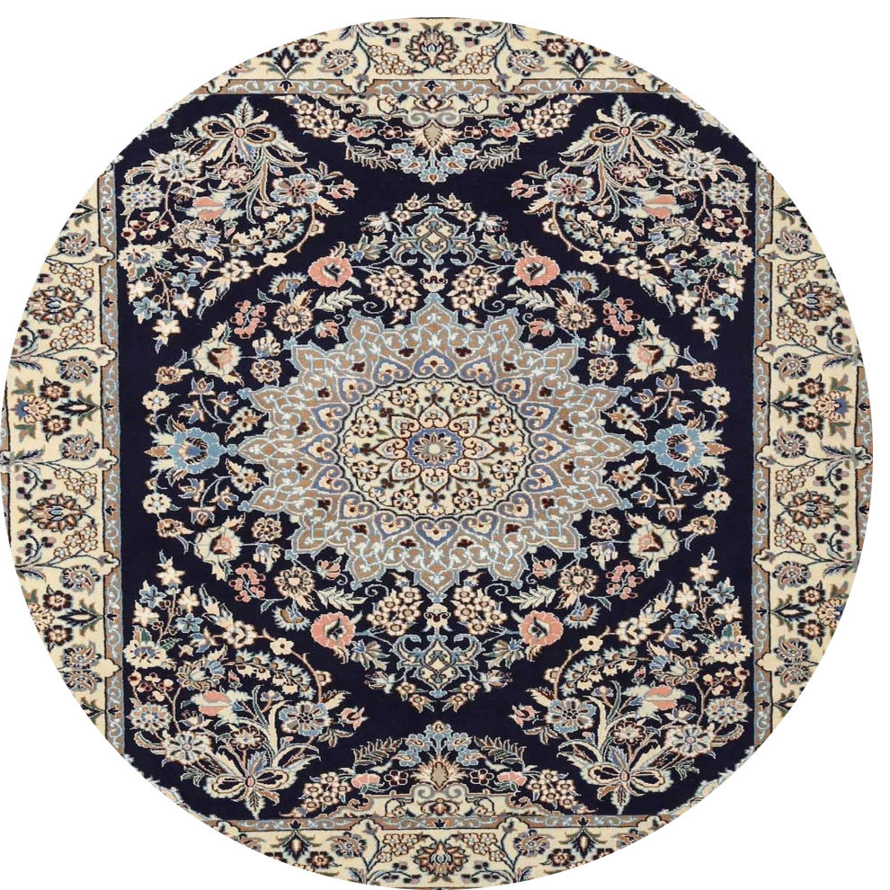 Ahgly Company Indoor Round Traditional Area Rugs, 4' Round