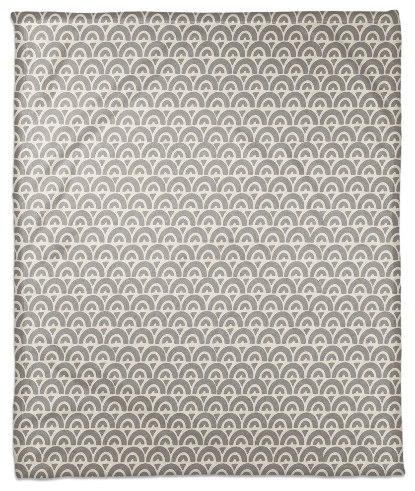 Scallop Gray 50x60 Throw Blanket