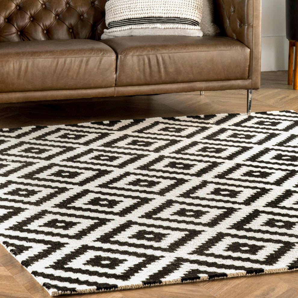 Nuloom Hand-Tufted Geometric Tuscan Rug, Beige 10'x14'