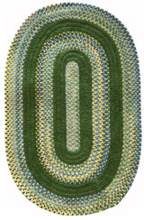 Bailey Oval Braided Area Rug, 7'x9', Grassy Hill