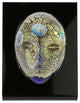 GlassOfVenice Murano Glass Venetian Carnival Mask - Blue Millefiori