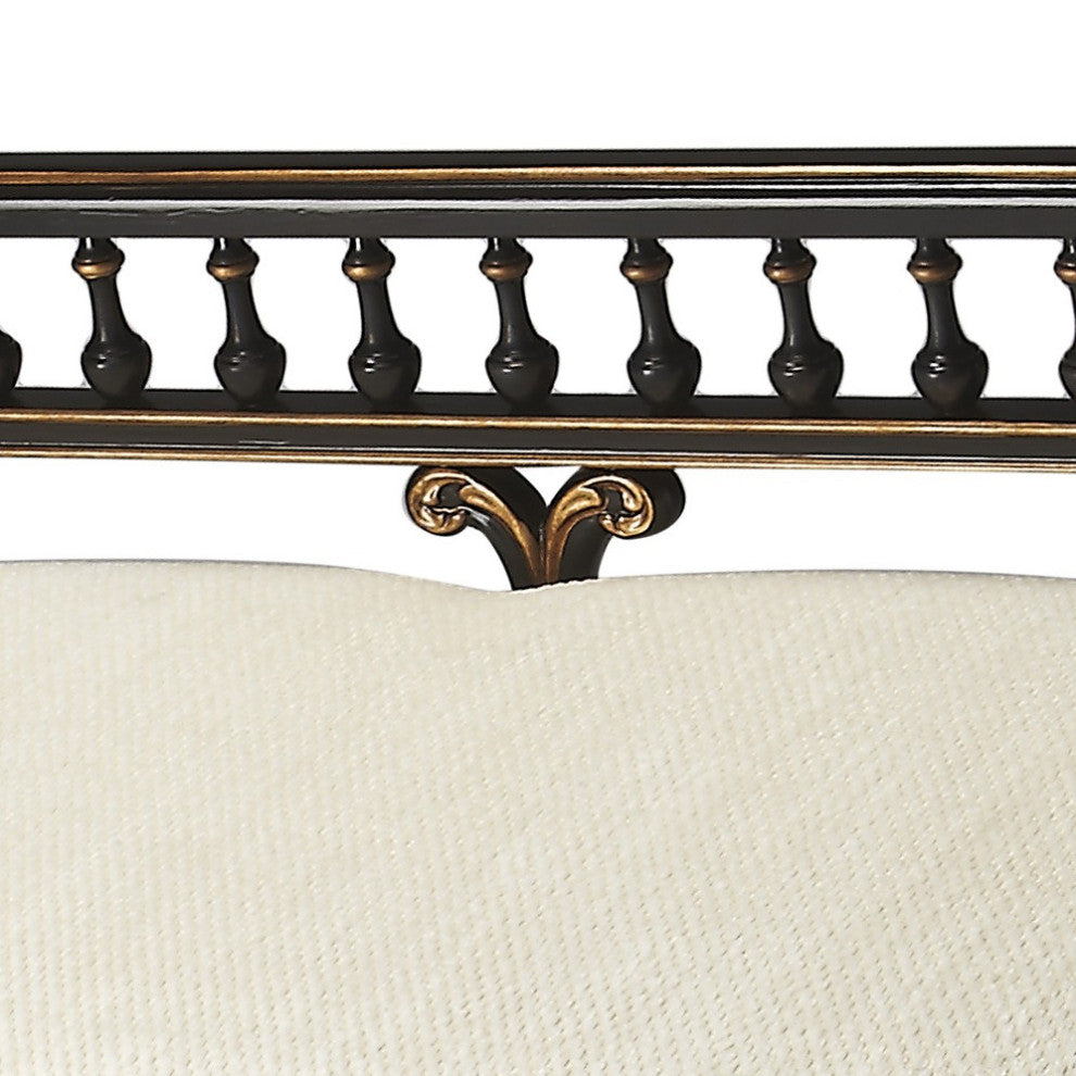 Vintage Look Black and Brown Bench