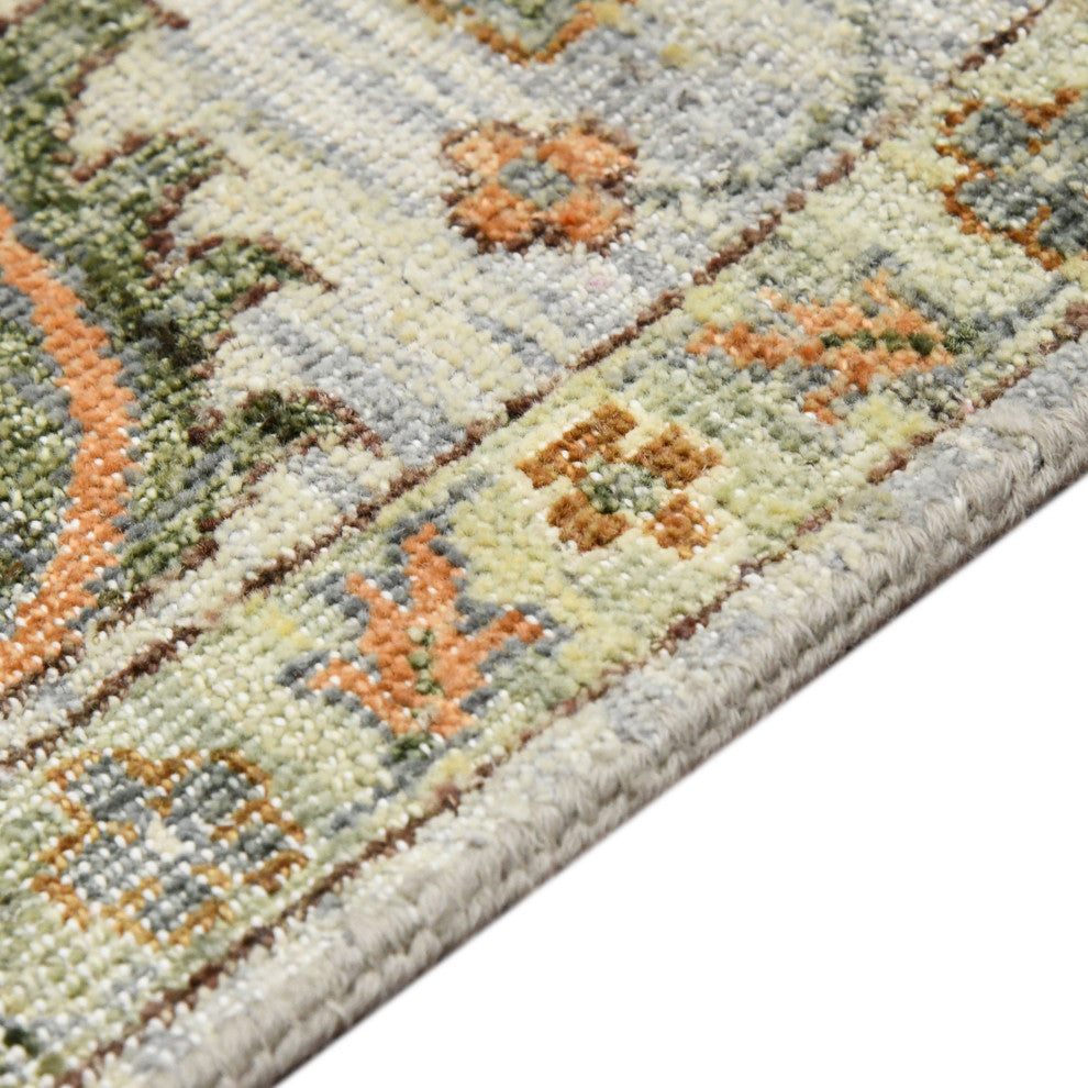 Milano Caly Area Rug, White, 9' x 12', Medallion