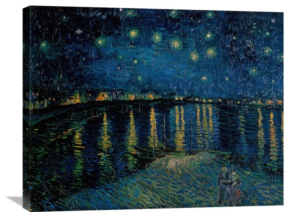 "Starlight Over the Rhone" Stretched Canvas Giclee by Vincent Van Gogh, 30"x24"