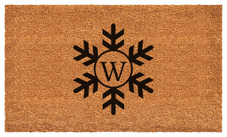 Calloway Mills Snowflake Monogram Doormat, 17"x29", Letter W