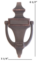 Rope Door Knocker 6-1/2", Venetian Bronze