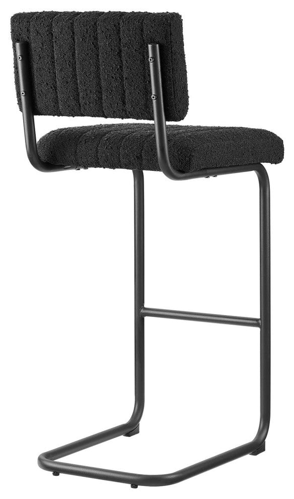 Parity Boucle Bar Stools, Set of 2, Black Black