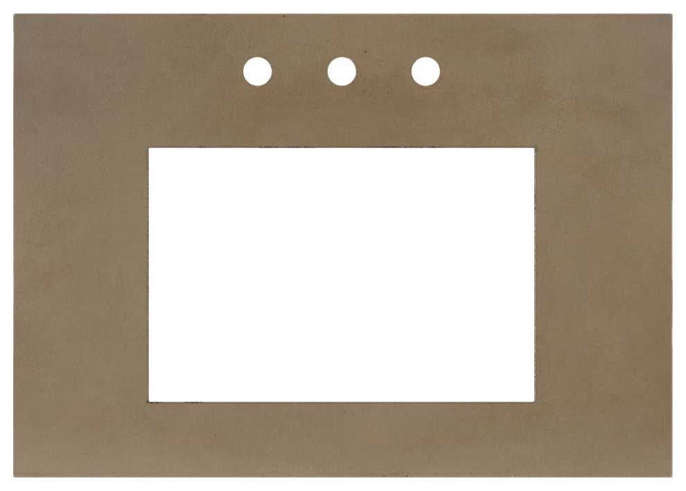 30" Native Stone Vanity Top in Earth- Rectangle with 8" Widespread Cutout