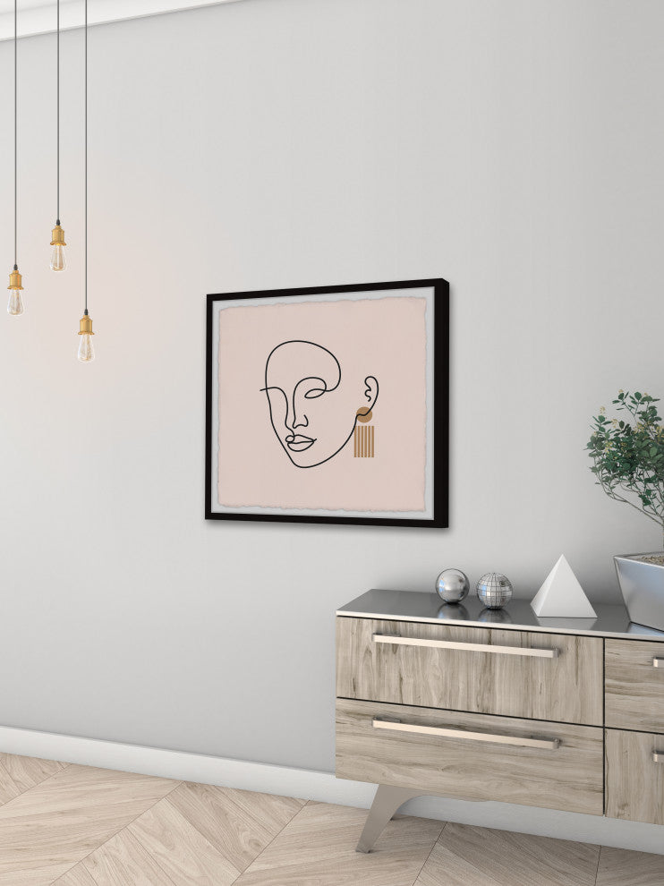 "I Am Nobody" Framed Painting Print, 24x24