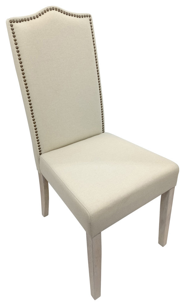 Romero Parson Chair, Natural Driftwood and Linen